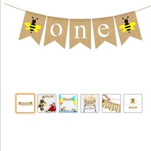 First Birthday “ONE” Bee Banner